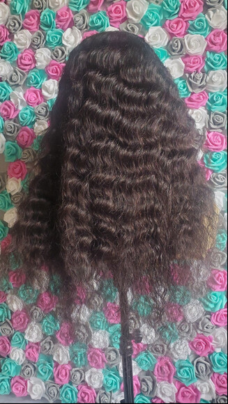 100% custom made hair hair deep wave wig main image 5